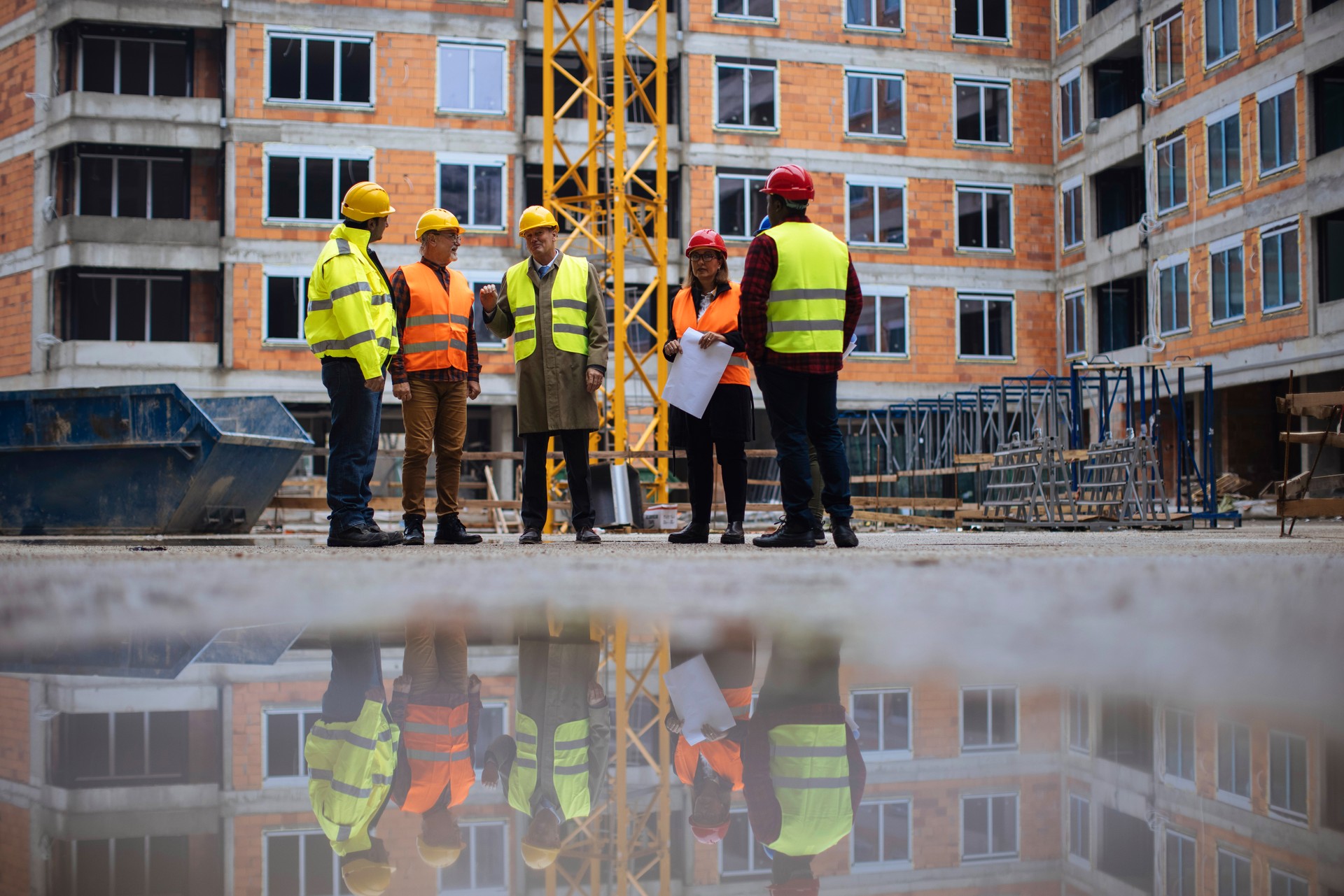 Jour de pluie sur le chantier